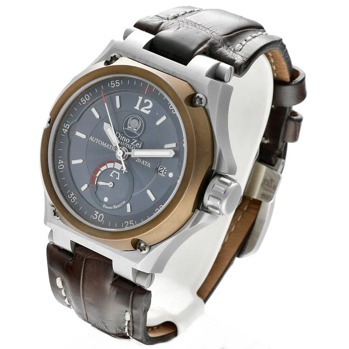 Automatic 11007 Zei Nautilo Dino Leather Steel Limited Men's Edition Watch