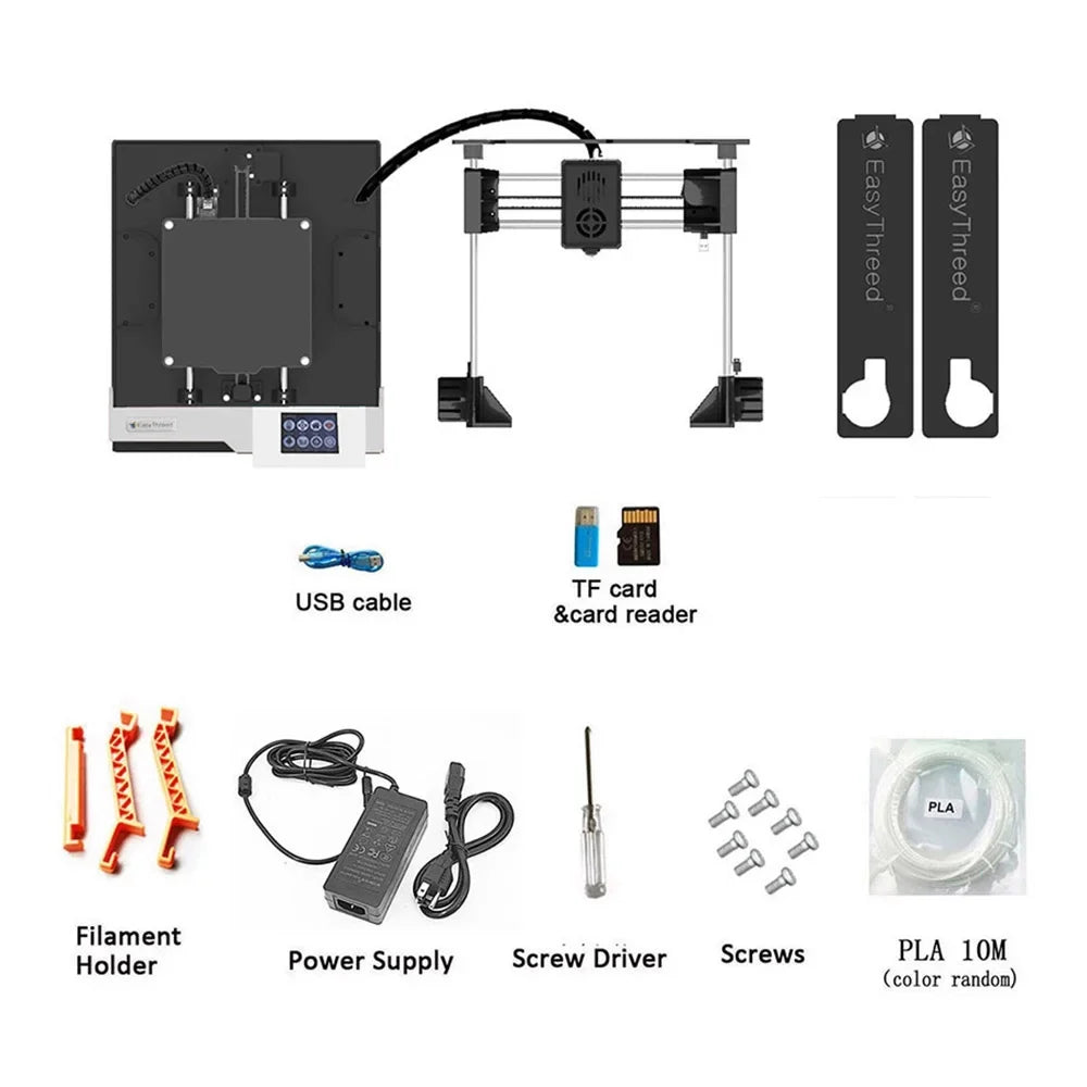 Plus Printer printer,Print 3D 3D-Printer Size Hine Printer Printer Kids K6 ICHU Plus TF Comes Hine MIZUH 3D 100x100x100mm/4x4x4inches Removable EasyThreed Printers HUIOP 3D