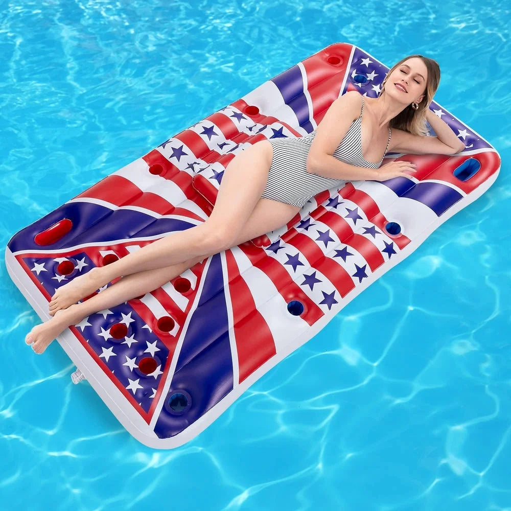 Float Beer Floating Flag American Built-In Cooler Pong with