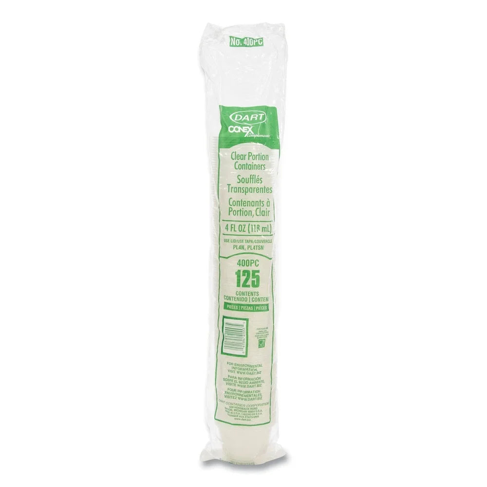 Dart Containers - oz. (2500/Carton)] Polypropylene 400PC Clear Portion 4 Complements Conex