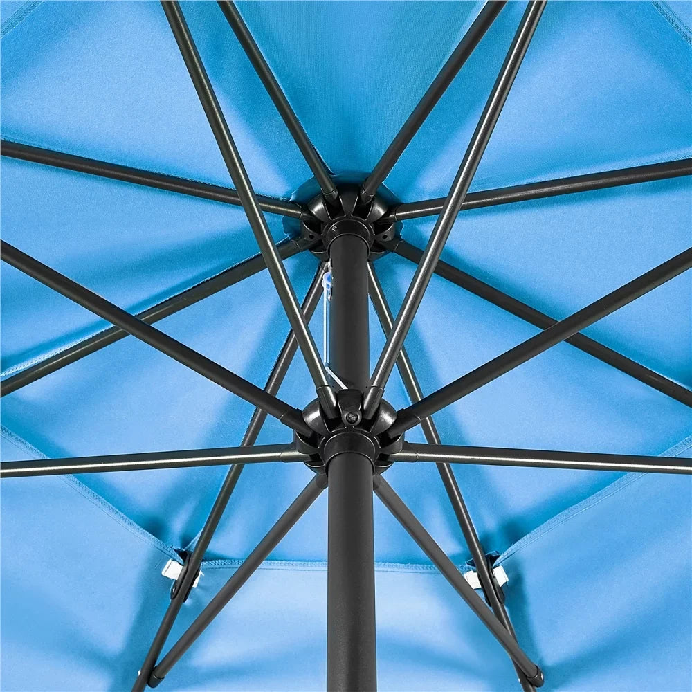 Sky Sturdy 18'' 10ft Outdoor Yaheetech lb Umbrella 8 Patio Stand, with Blue Base Ribs+ 26.5