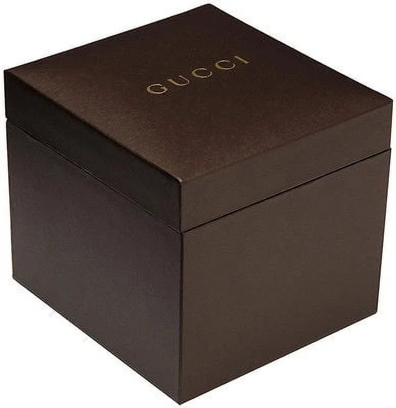 Brown Mens Dial Steel Watch Gucci YA126310 Stainless G-Timeless