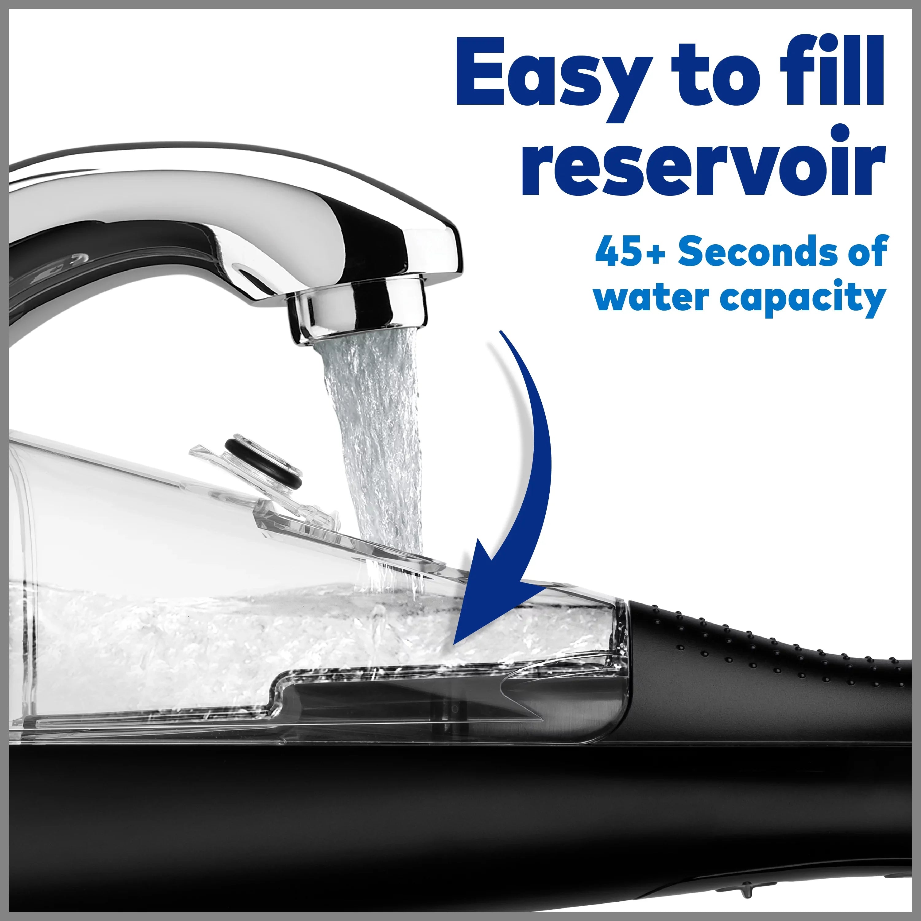Cordless Oral Flosser Portable Irrigator, Waterpik Water Plus Black