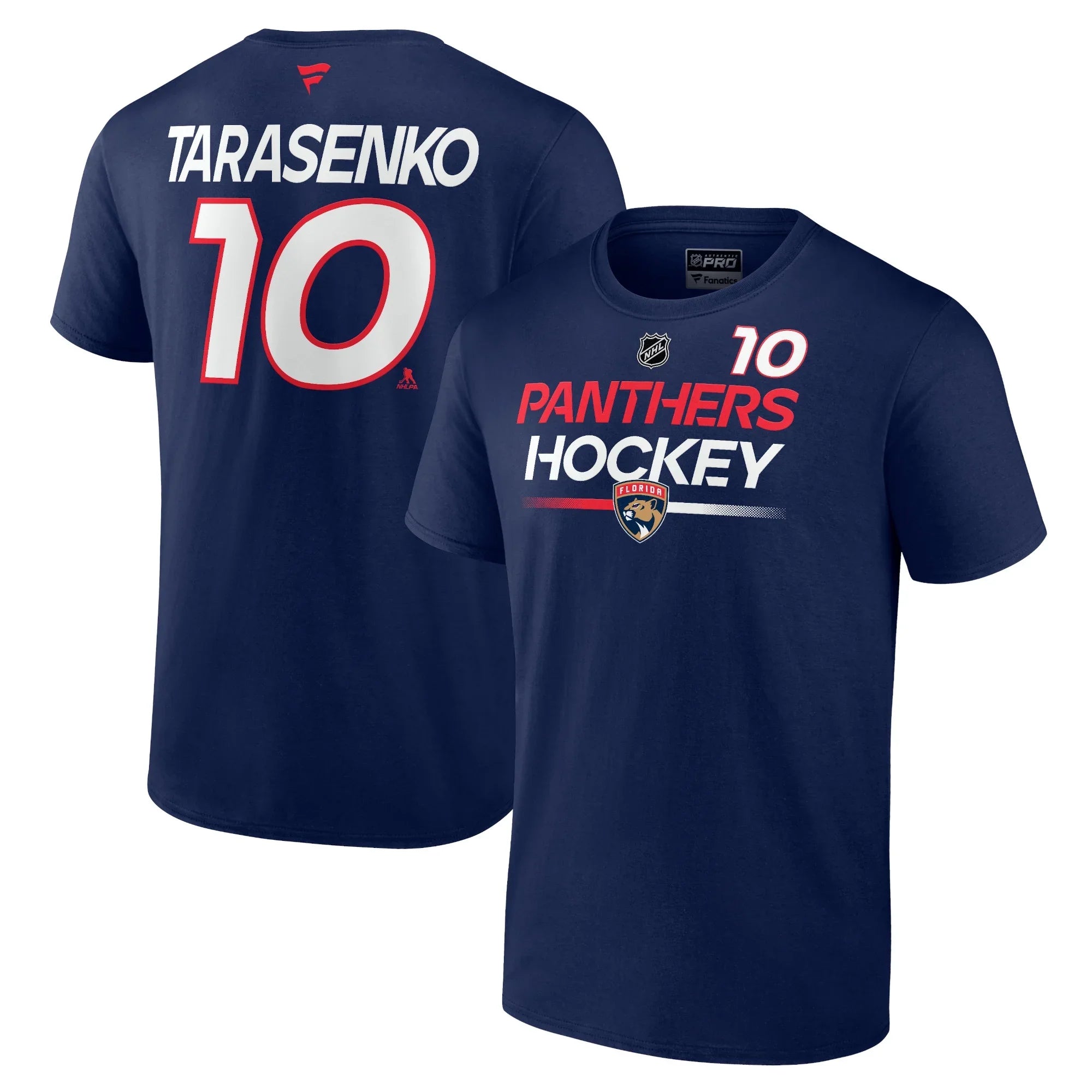 T-Shirt Vladimir Authentic Men's Branded Prime Tarasenko & Name Fanatics Number Florida Panthers Navy Pro