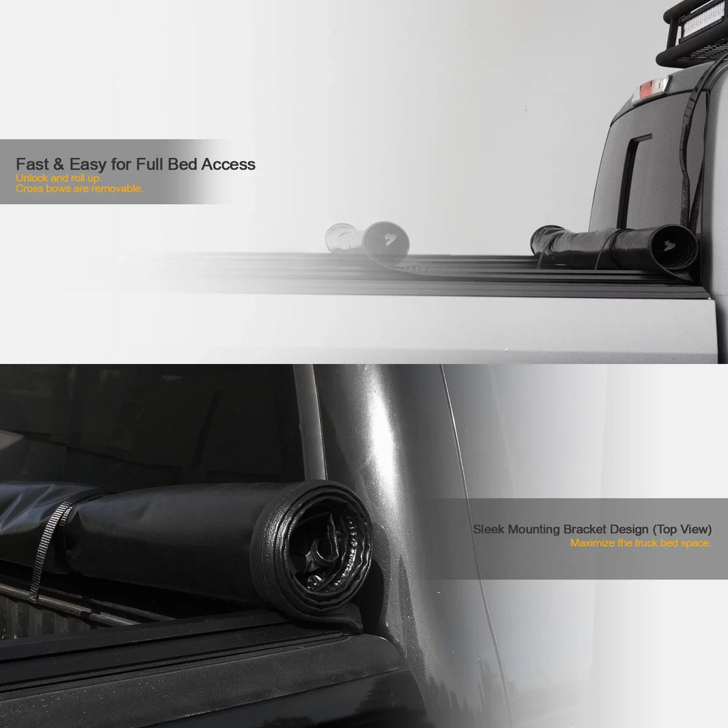 with Truck Lock 2019-2022 1500 76.8" Body ( LED Cover Feet And Up ) Bed Style Roll Stehlen New 6.4 For Lights Ram Tonneau Bed 733469495116