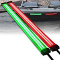 2-Row Kayak Strip Kit Navigation Light Marine Red LED Boat for 132 Green Pontoon