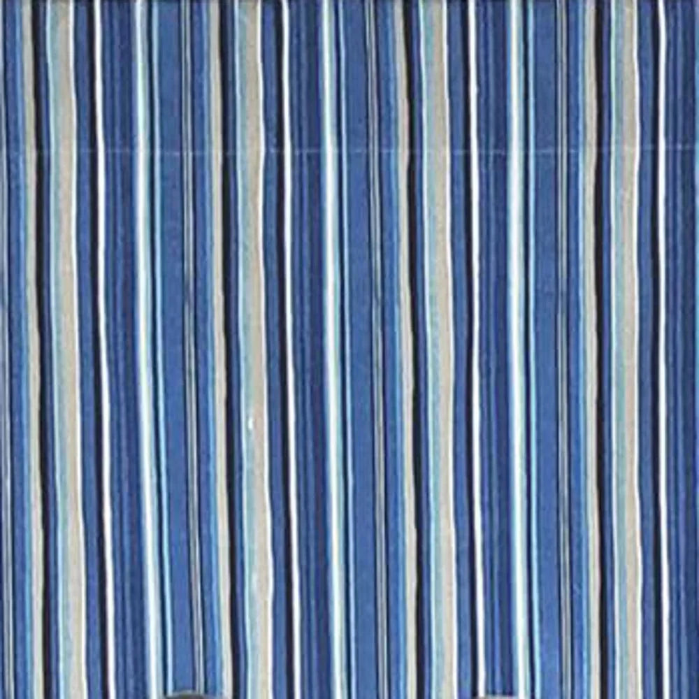 Classic Modern Stripe 50" Home Valance Blue RLF Style 17" Window Regal x Beach Design