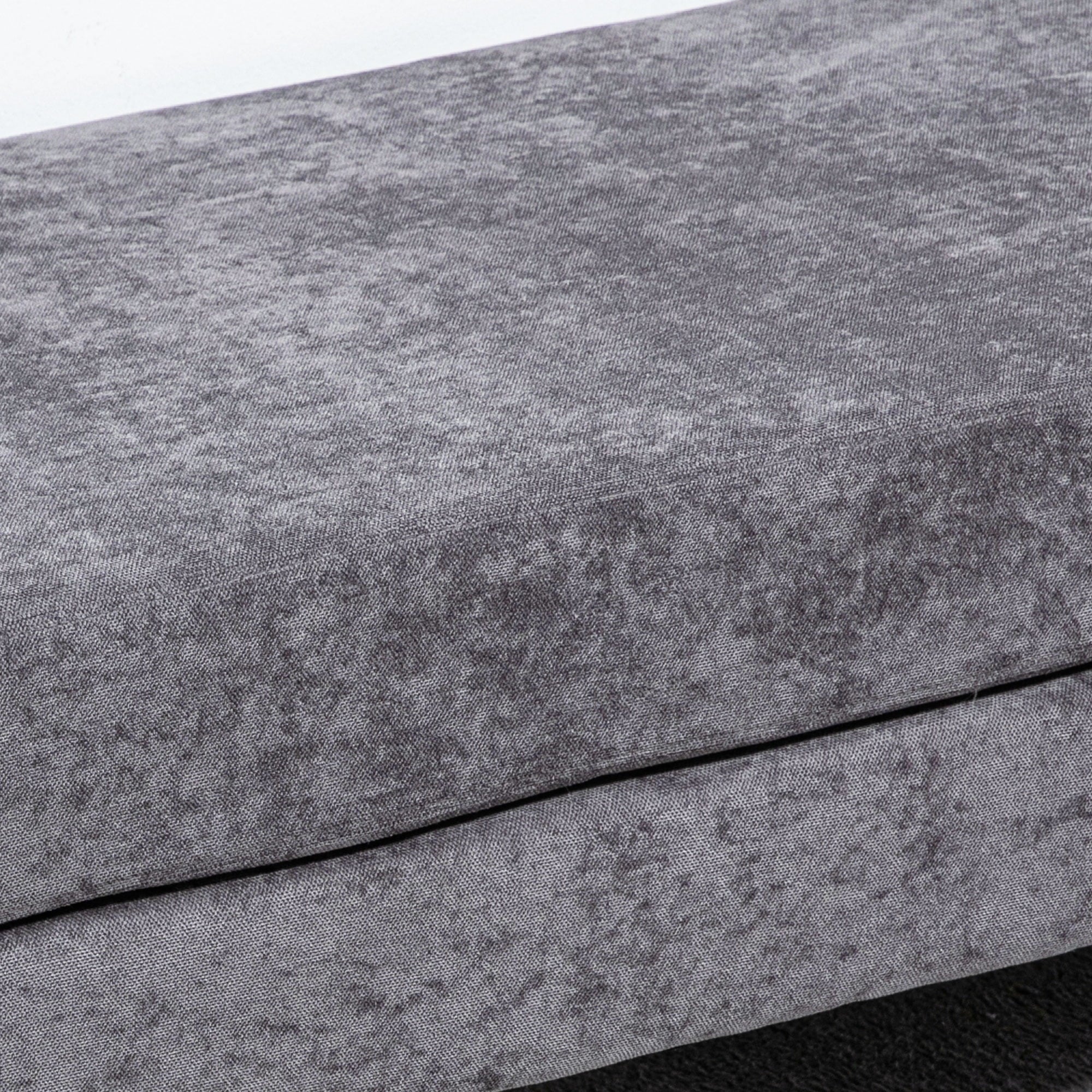 with 48" Dark Steel Bench Gray of End HOMCOM Bed Legs,
