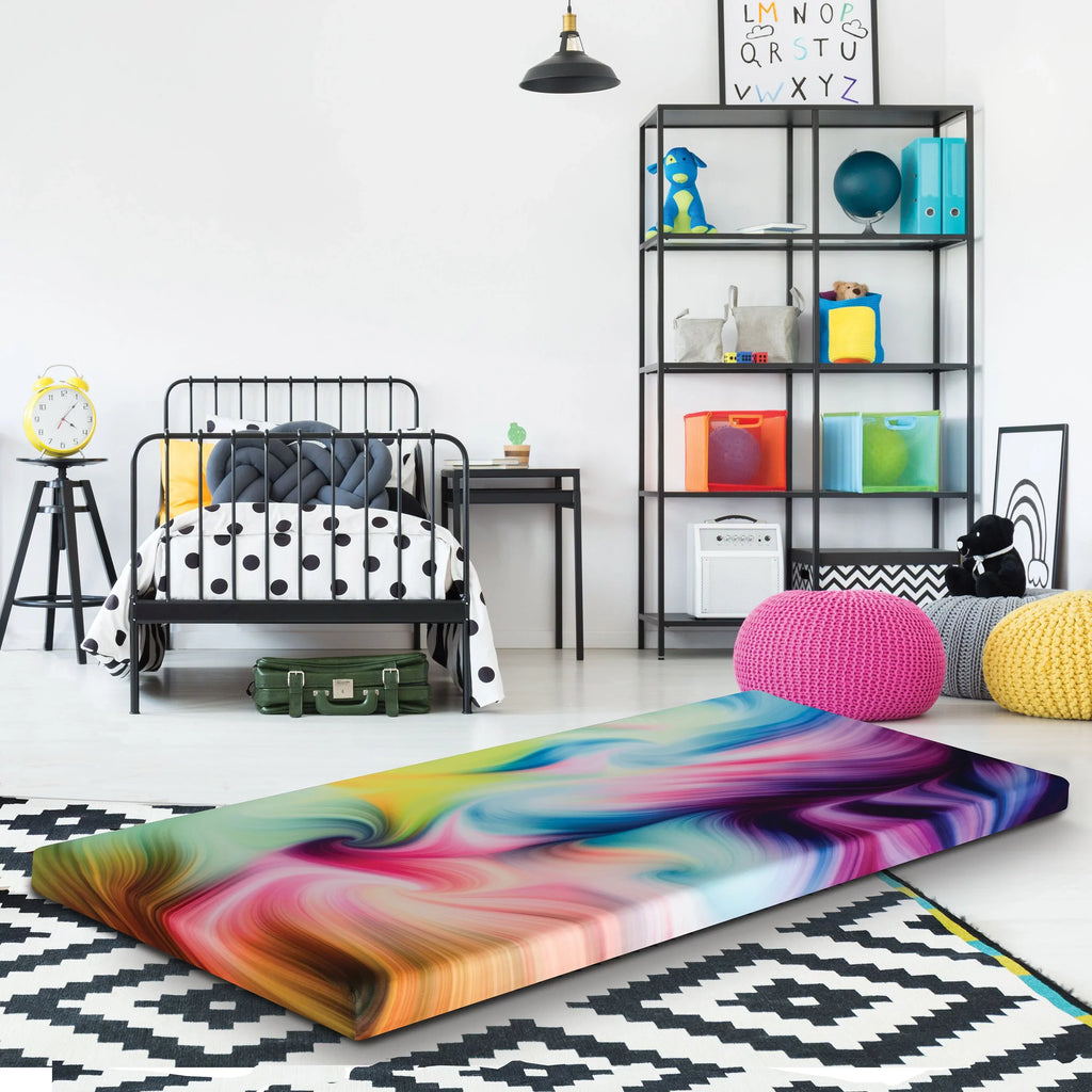 Bed Groove Guest Tie Mattress, Foam Twin Up Roll Dye Memory