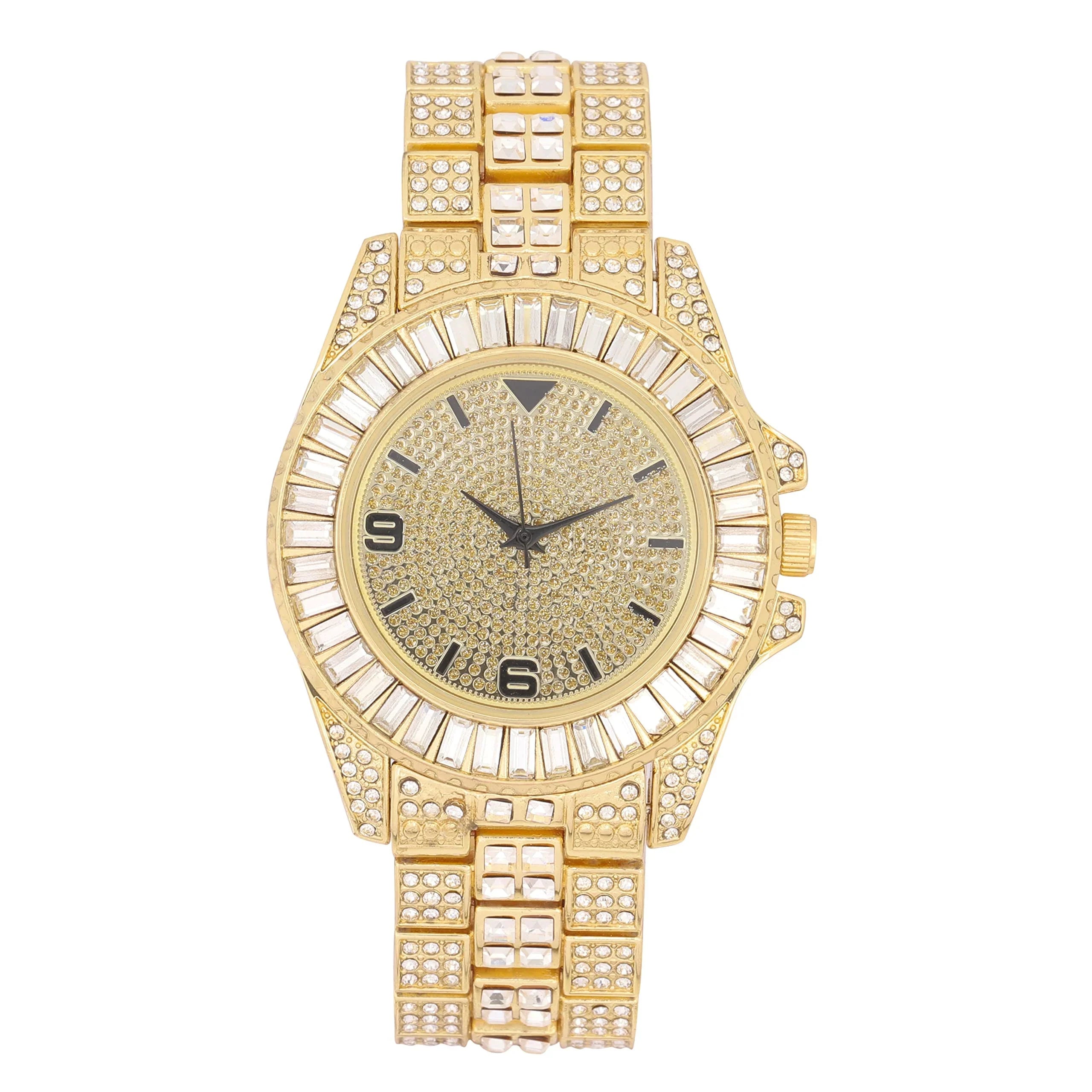 Queen Gold) Set ST10327ML Watch and King Hers for on Point His/Hers Hip - Couple Matching (ST10372Gold - His and Hop Perfect Bling'ed Today's Power Out