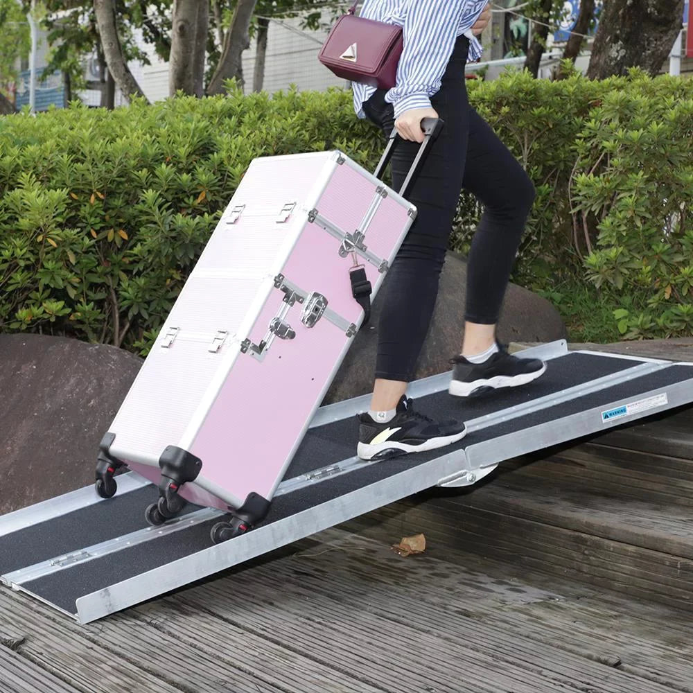 Wheelchair x Ktaxon Scooter 28" Multifold 72" 6FT Portable Non-skid Aluminum Ramp Carrier Mobility