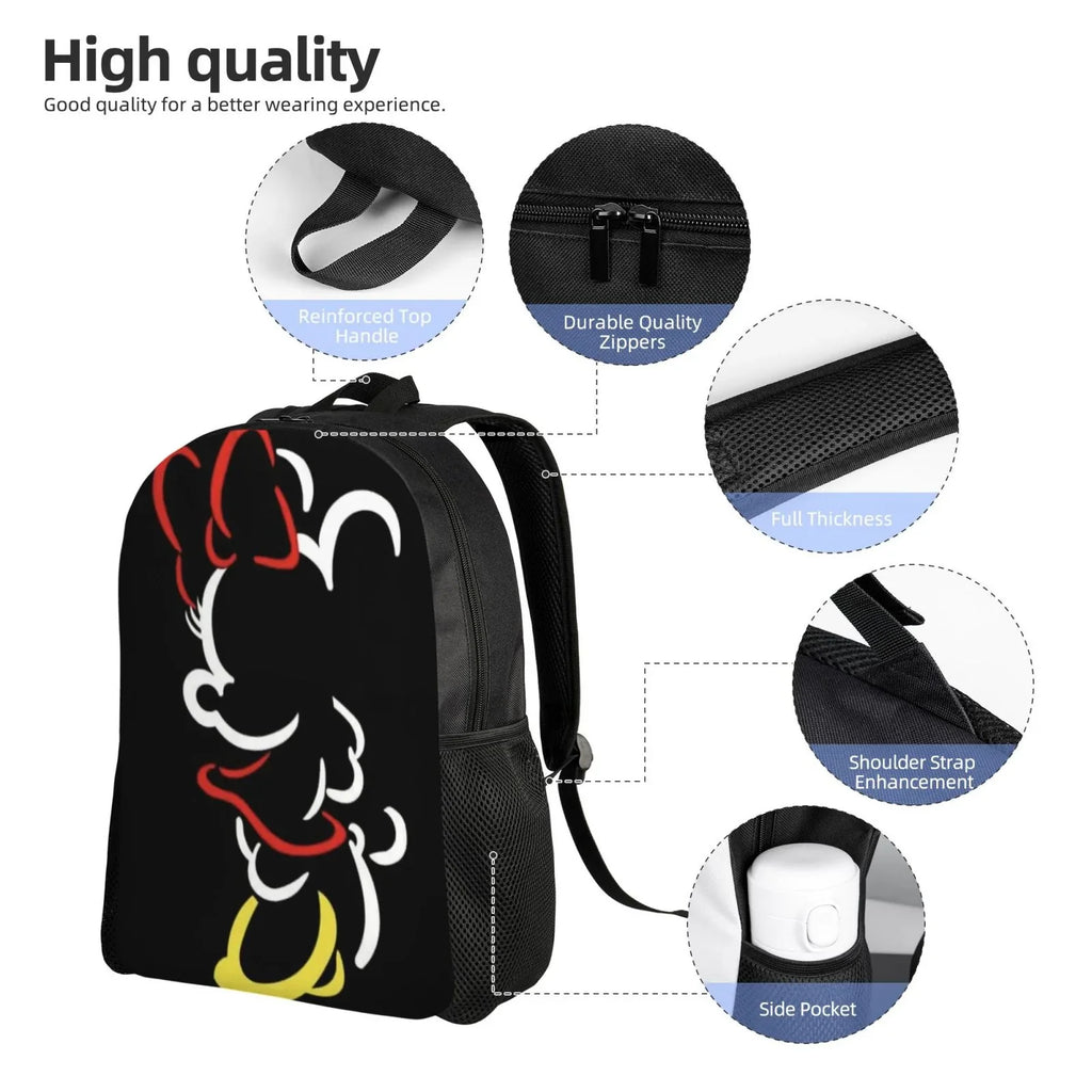 Cartoon Minnie Multipurpose 3D Anime Backpacks Backpack Casual Printed Bags Daypacks Travel