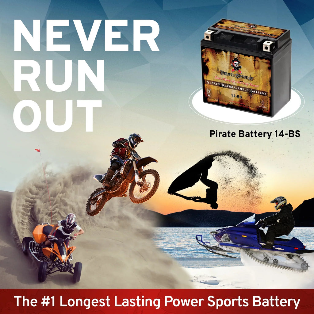 for (14-BS Kawasaki Pirate Volt,12 Motorcycle Drifter CCA) 800cc B, Battery YTX14-BS Classic, Ah, 1995 C, Vulcan, E 200 12 Vn800-a, Battery