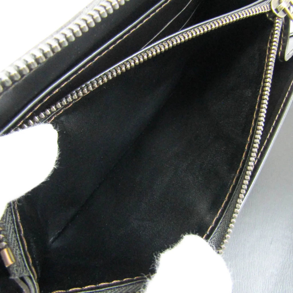 Wallet Men's Organizer Zippy M97025 (bi-fold) Utah Leather (Good) Long Vuitton Louis Pre-Owned Coffee Utah