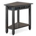 Wedge Table Wood Bowery Slate Shelf Smoke in Hill with Gray/Black