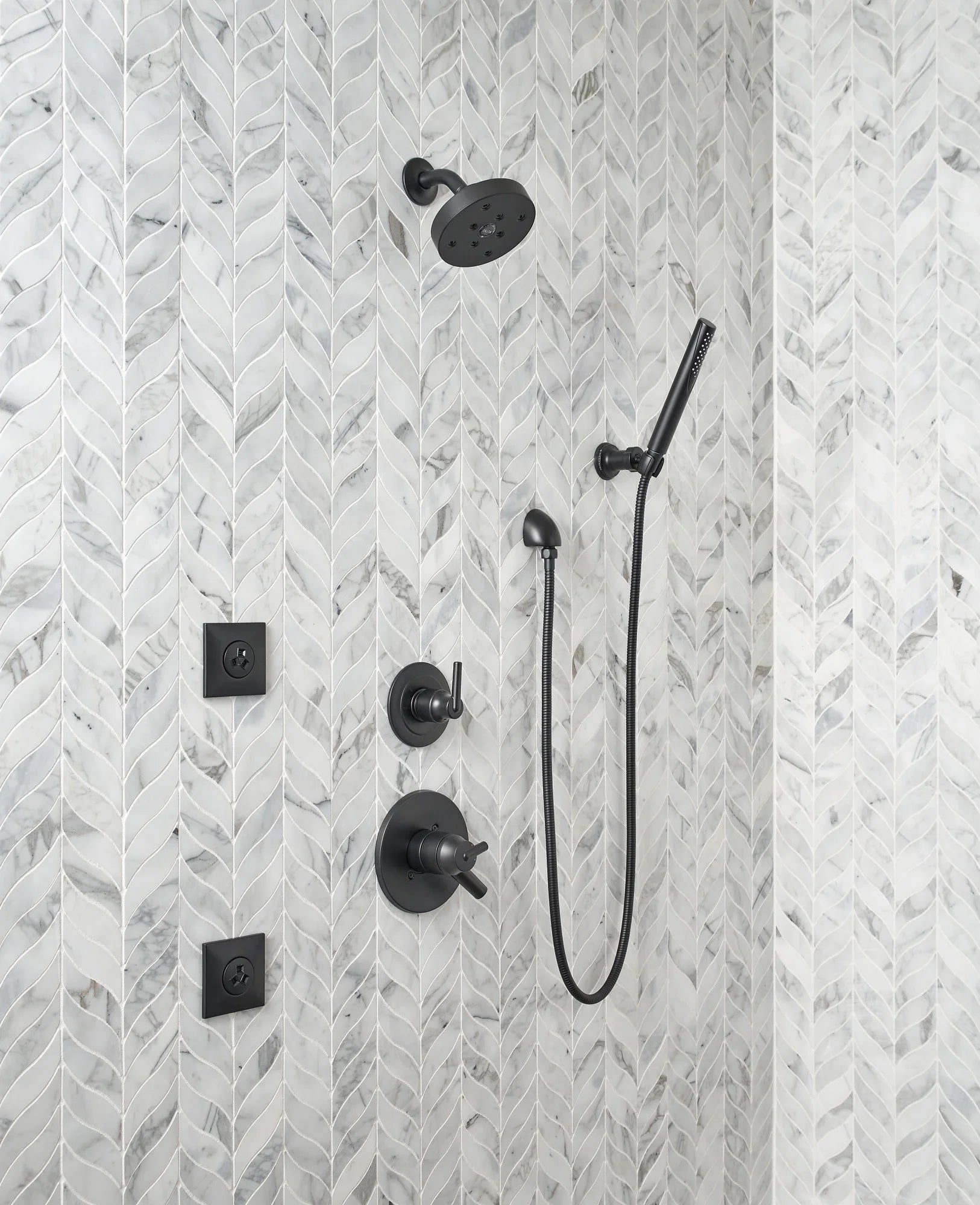 Matte Black Elbow 50560-BL Shower Hand in for Delta Wall