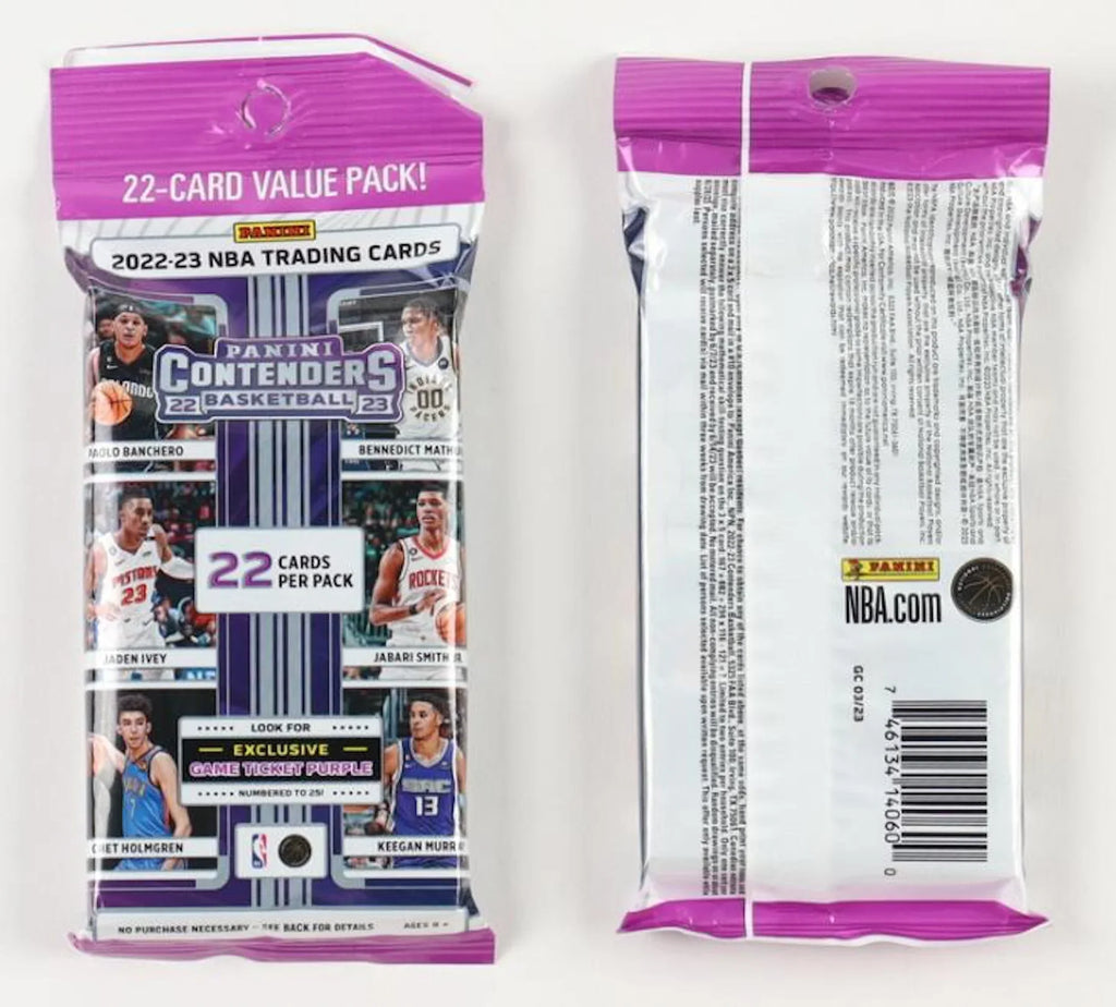 2022-23 12pk. Contenders NBA Pack Fat Panini Basketball Box Cards.