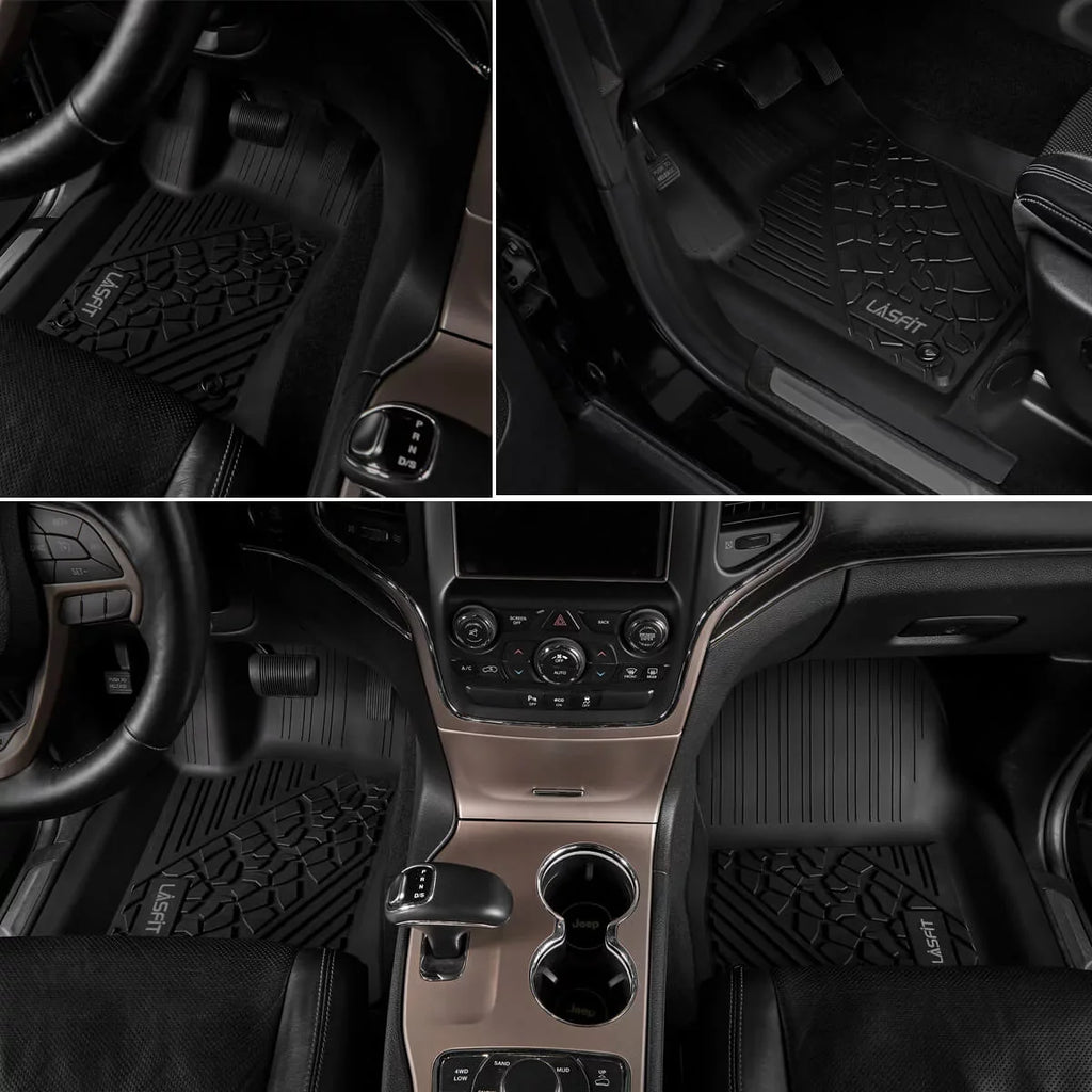 (NOT Row, & Seating Black WK Grand Cherokee 2022, Fit Jeep Weather Car 2016-2021 Bench 2nd Liners and Lasfit only, 1st Set, Floor Mats Grand Vehicle Jeep TPE ) Cherokee Floor All Cherokee for Jeep