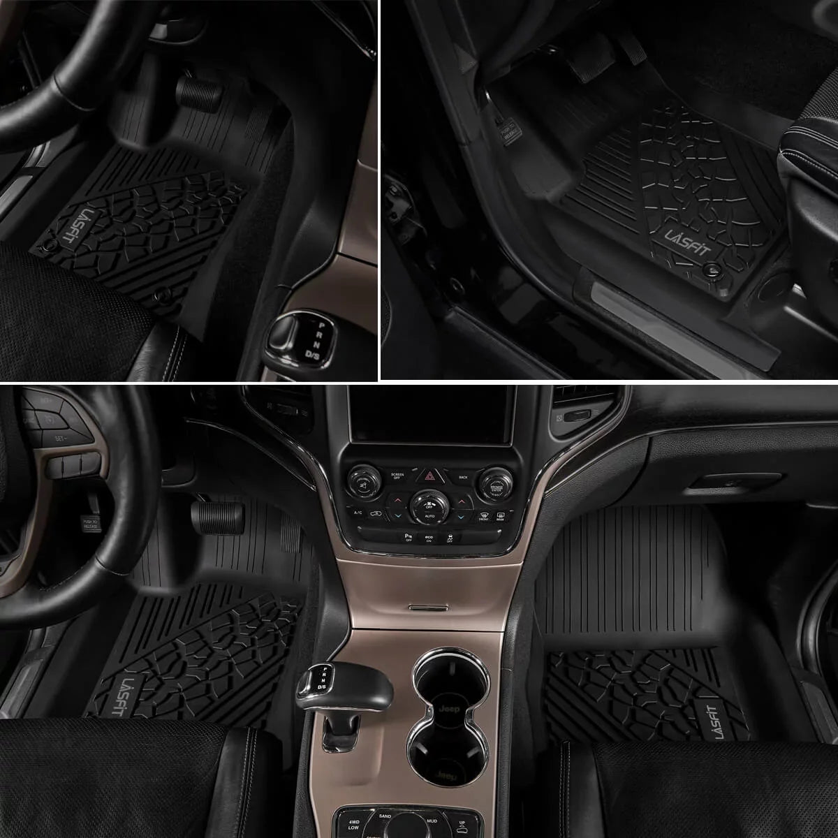 (NOT Row, & Seating Black WK Grand Cherokee 2022, Fit Jeep Weather Car 2016-2021 Bench 2nd Liners and Lasfit only, 1st Set, Floor Mats Grand Vehicle Jeep TPE ) Cherokee Floor All Cherokee for Jeep