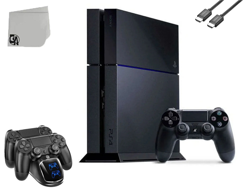 Like Black Sony 4 Charging Cable Dock 500GB HDMI Axtion Console PlayStation with New Bolt Gaming