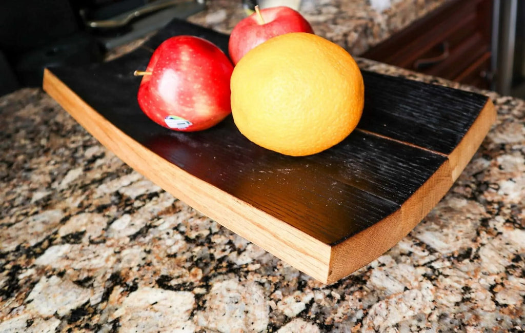 Fruit Wood Bowl Barrel And Home Food For Decoration Decor Wooden (Char Serving & For Finish) - Oak - Display Kitchens Bowl - Serving Bourbon Stave Wooden Bowls American And