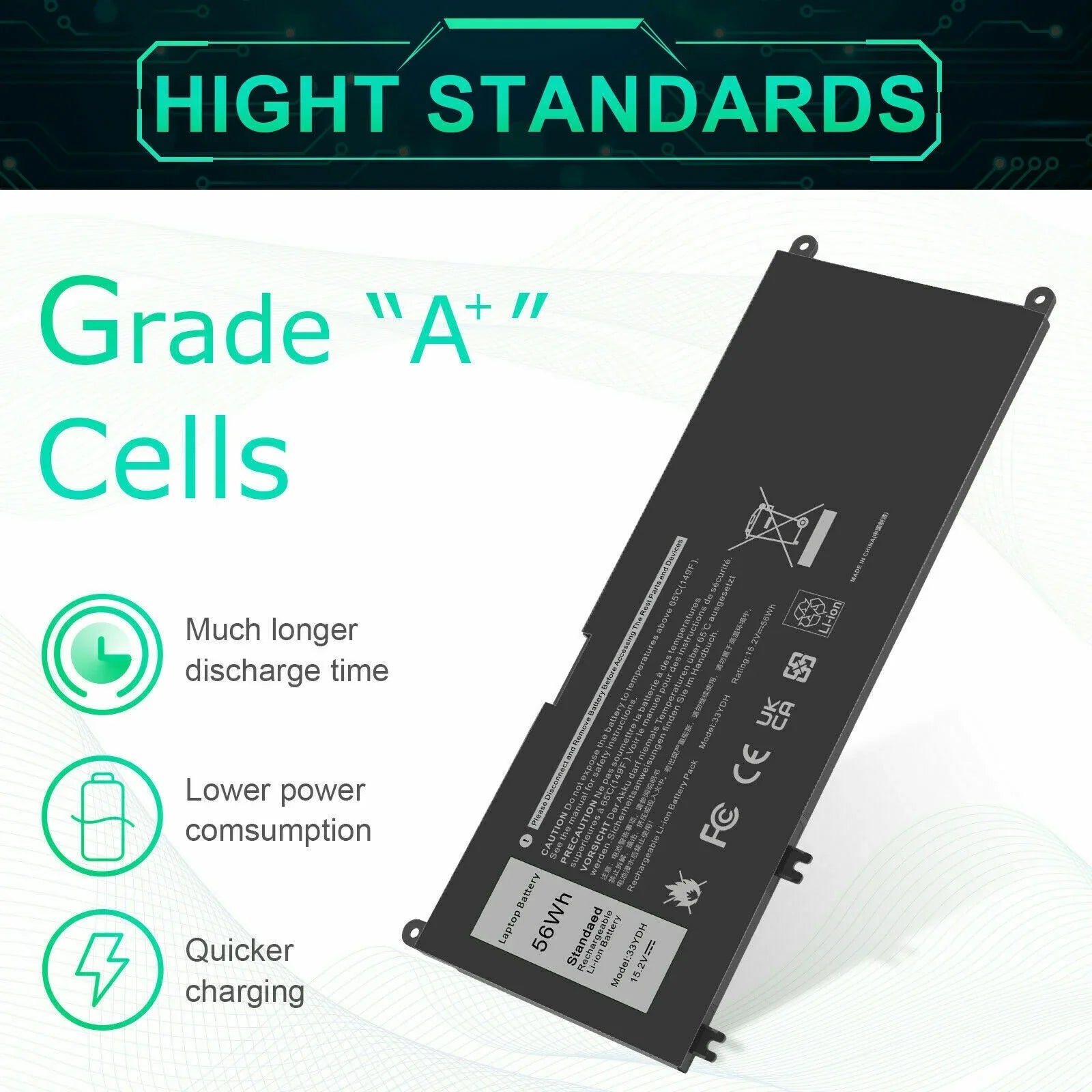 3380 3480 P30E001 Dell 3590 Battery Laptop 33YDH 3580 W7NKD US For Latitude 3490