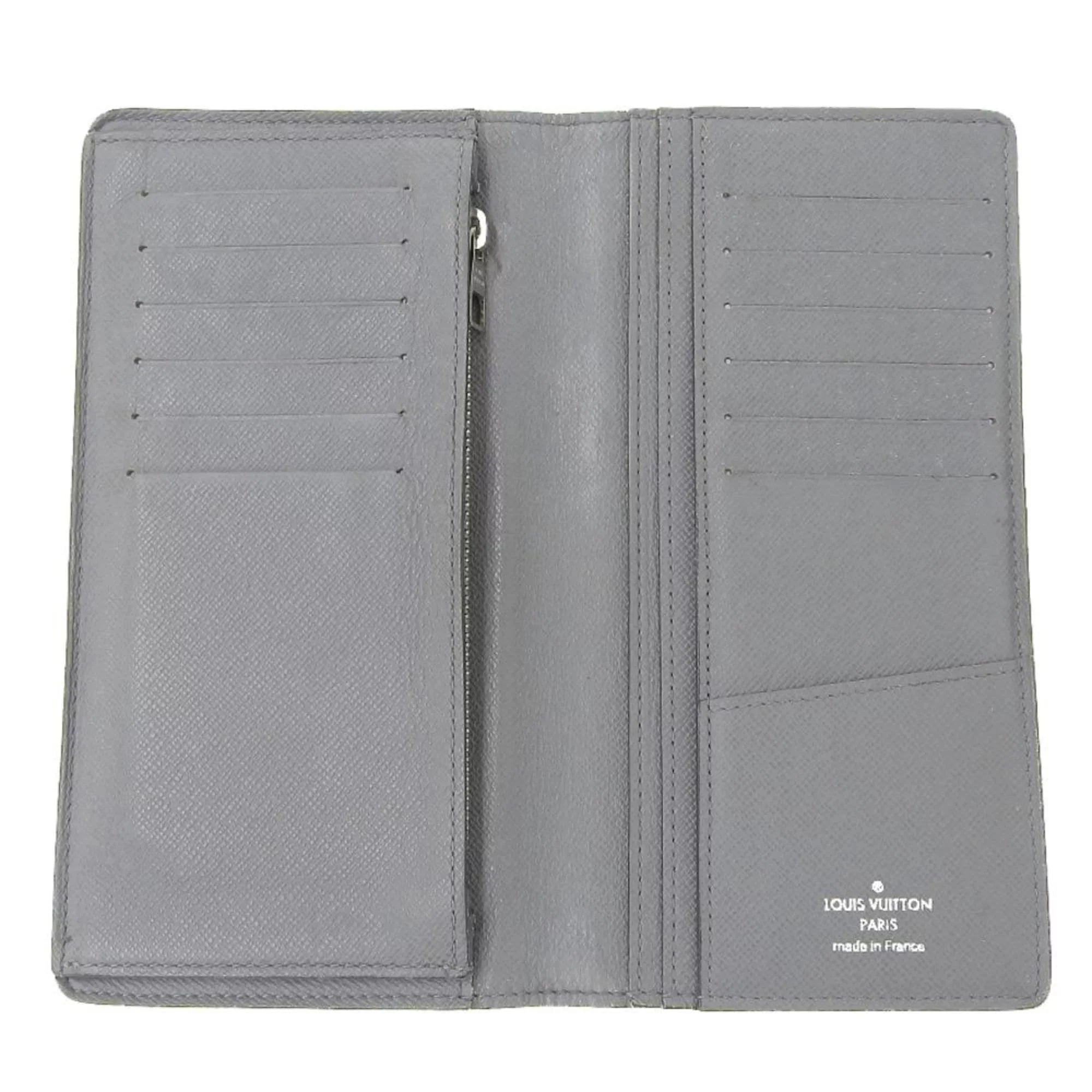 LOUIS VUITTON Long Pre-Owned Brother (Good) Vuitton M32653 Bifold Portefeuille Louis Wallet Glacier Taiga
