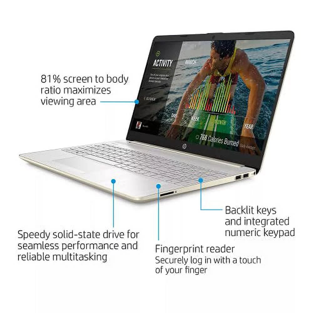 NVMe BT 4-Core i5-1135G7 Xe 11 2022 PC Iris DDR4 HP Intel SSD Backlit Gold w/RE WiFi AC Intel FHD Pro Webcam 11th 256GB Accessories RAM 15.6" Laptop Keyboard HDMI Graphics Windows RJ45 USB-C 8GB