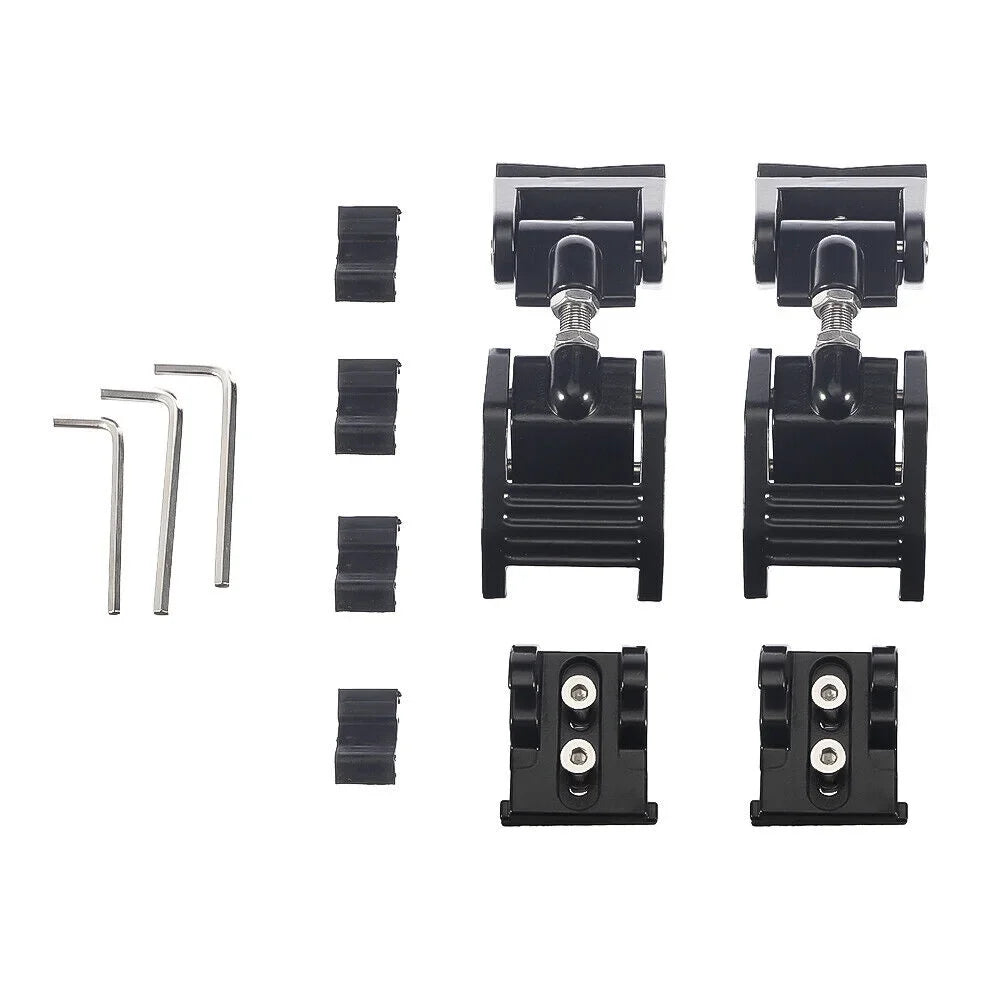Catch Vehicle Black of Front Increased 2 Set - 07-18 Latch Jeep Jahy2Tech Wrangler Protection for JK Lock Hood