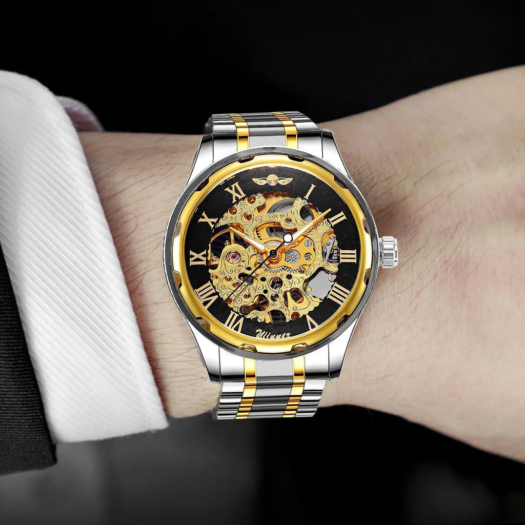 Watch Wristwatch Automatic US Stainless Men's Steel Luxury Mechanical Waterproof