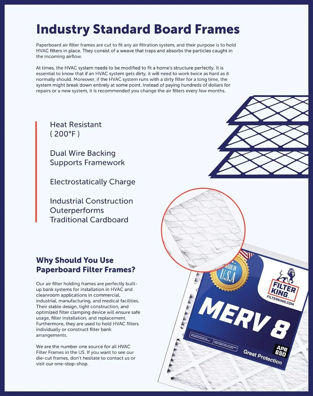 | 4-PACK | MERV 12.5 Filter Actual A/C Air 12.5x8x1a Pleated IN Furnace .75" | Filter x 8 USA x MADE HVAC Filters King 8 Size: |