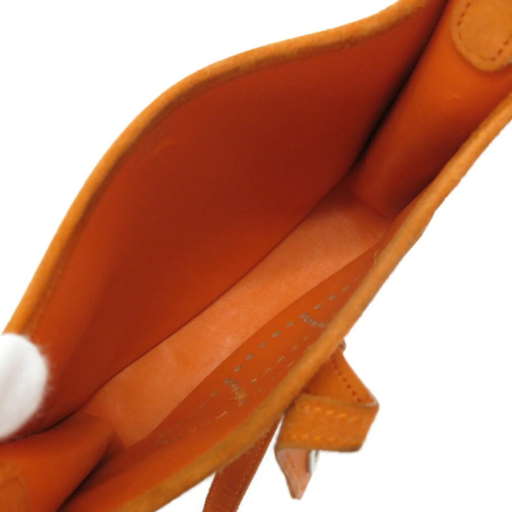 Hermes Bag Orange (Fair) H Pre-Owned TPM 0069HERMES Shoulder Engraved ¡õ Evelyn Dobris