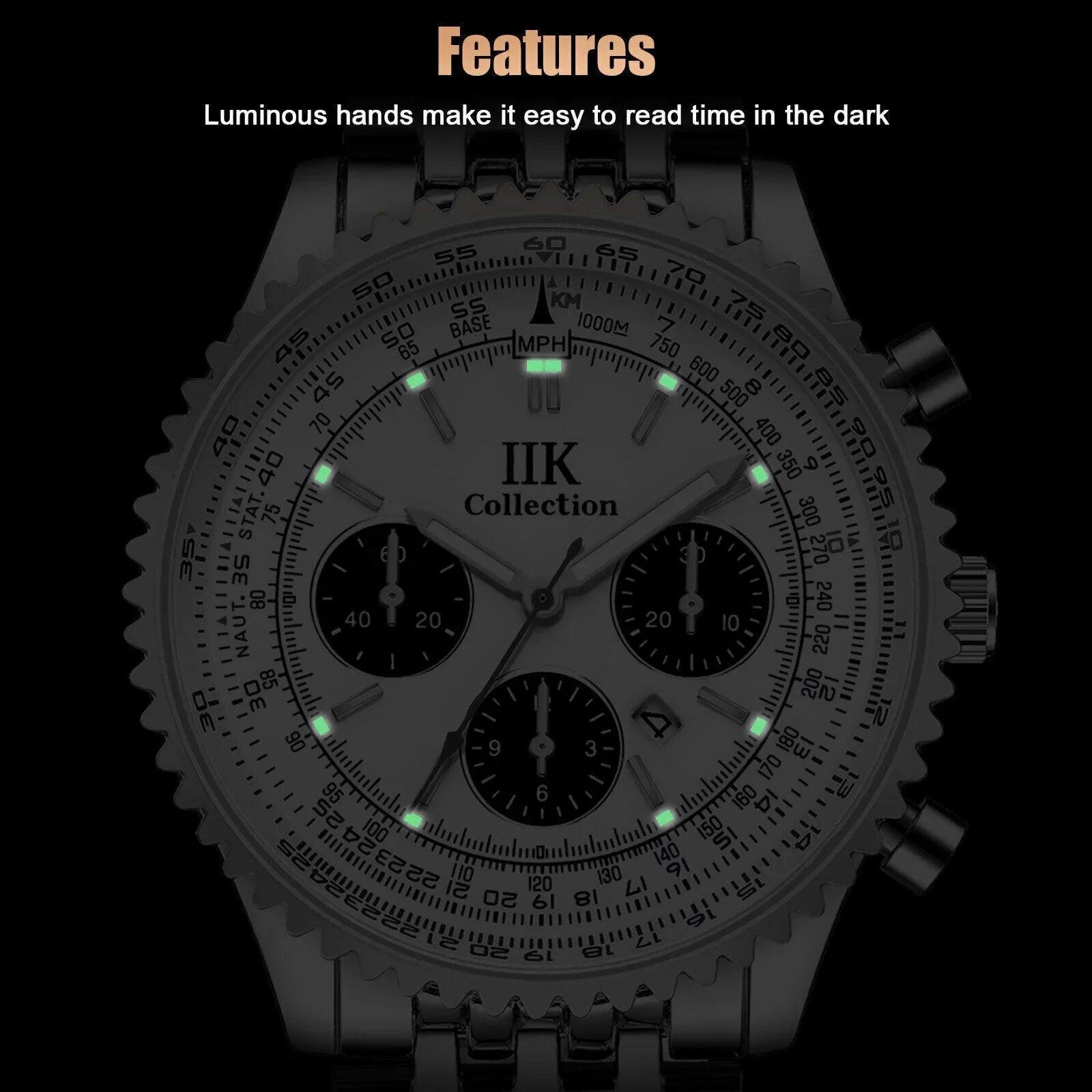 Luminous Hombre De Steel Stainless Bracelet Watch Waterproof Men Quartz Relojes