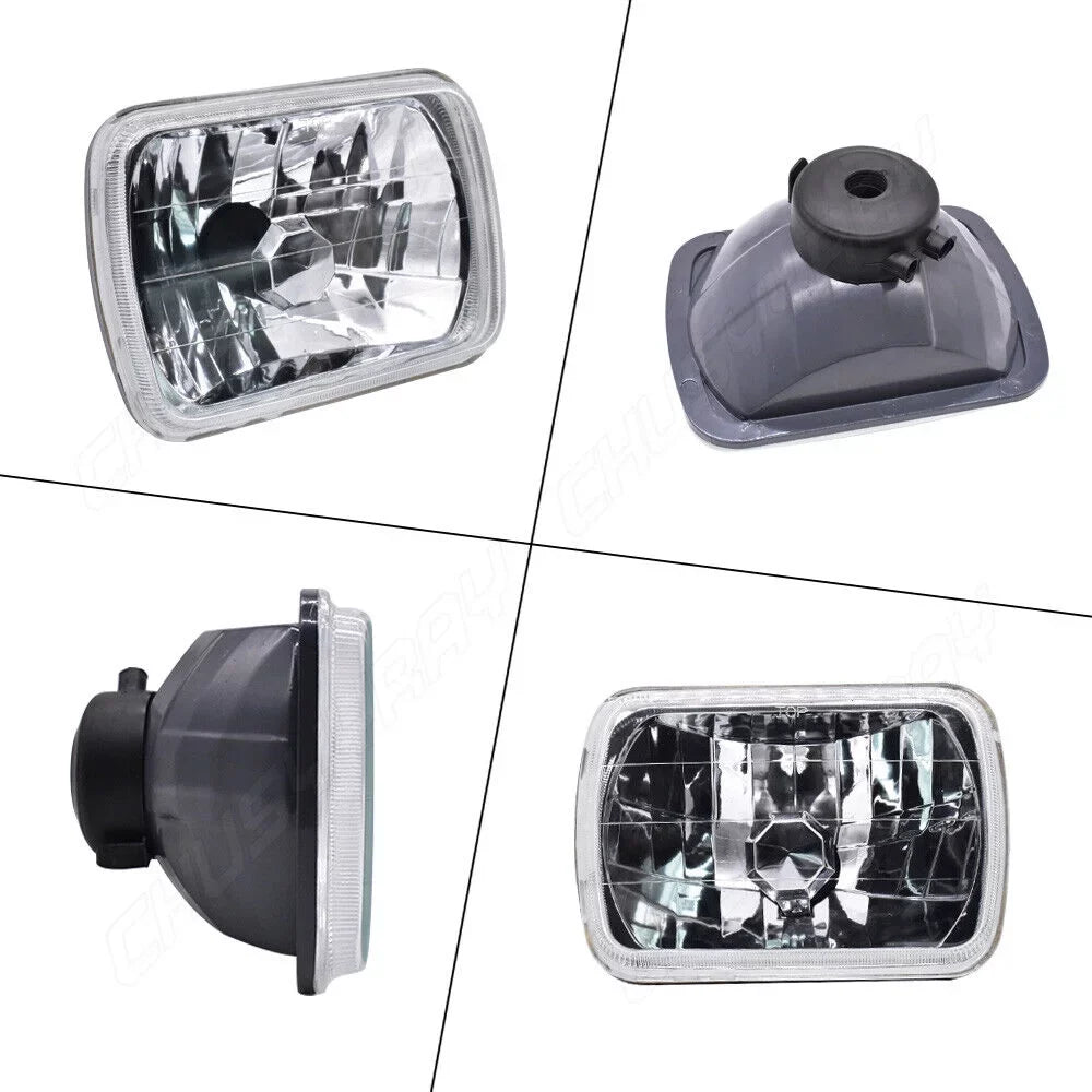 Cherokee 7x6" Wrangler Jeep 1986-1995 LED NEW Pack 2 Headlights For 1984-2001 Lampshade of XJ YJ 5X7"