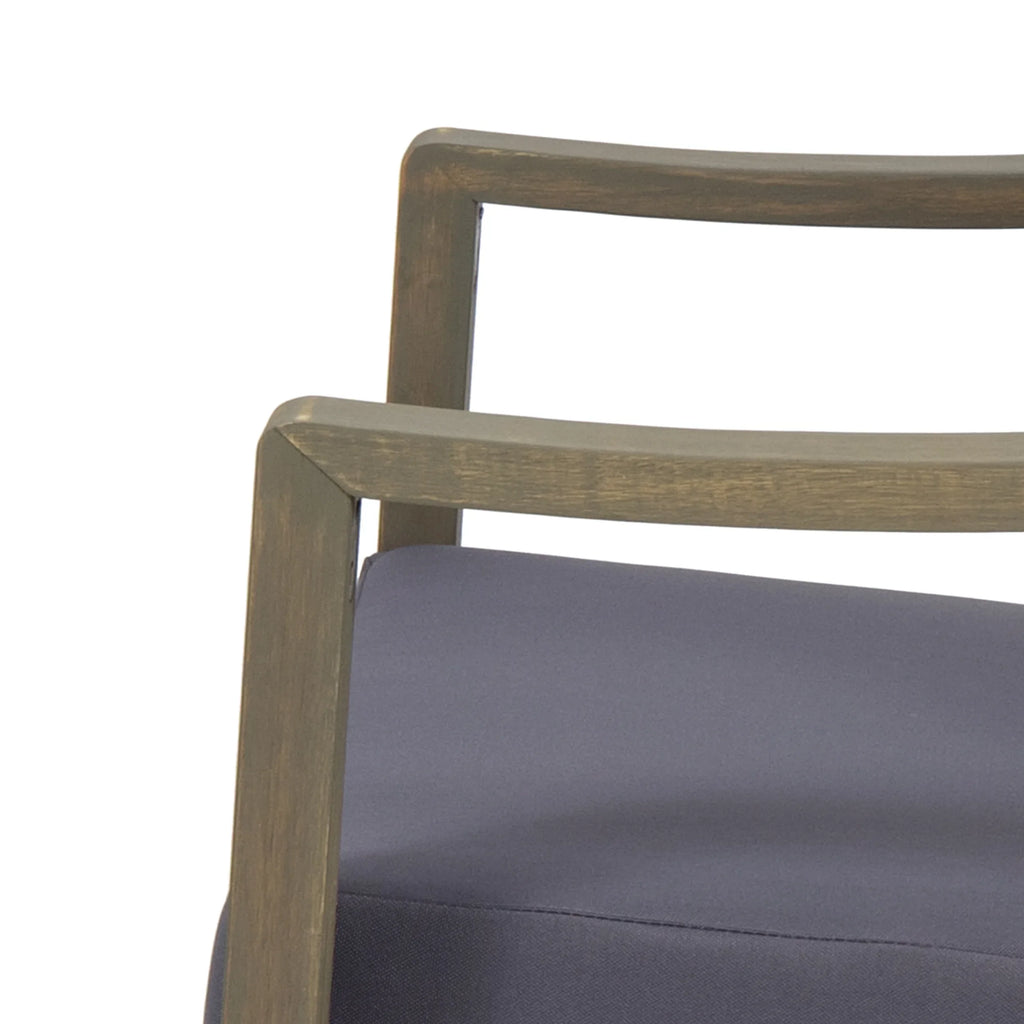 Dark Studio GDF Cushions, Acacia 4 Gray Wood Set Johnlucas and Seater with Gray Outdoor Chat