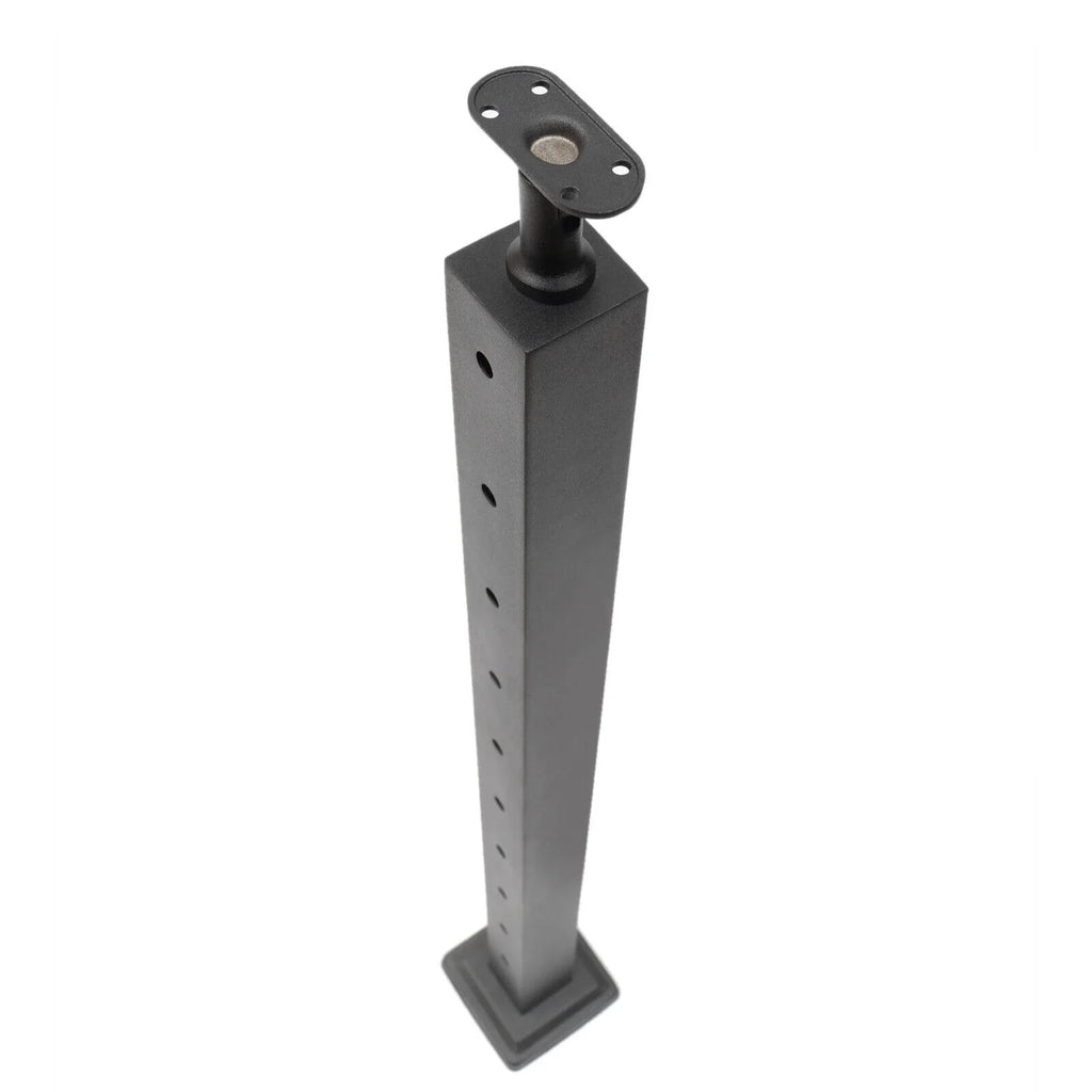Wood Steel Two Railing Post Stainless Level Fence Post Cable System Railing Sides for Square Deck Concrete Pre-Drilled Cable 36''x2''x2'' Level