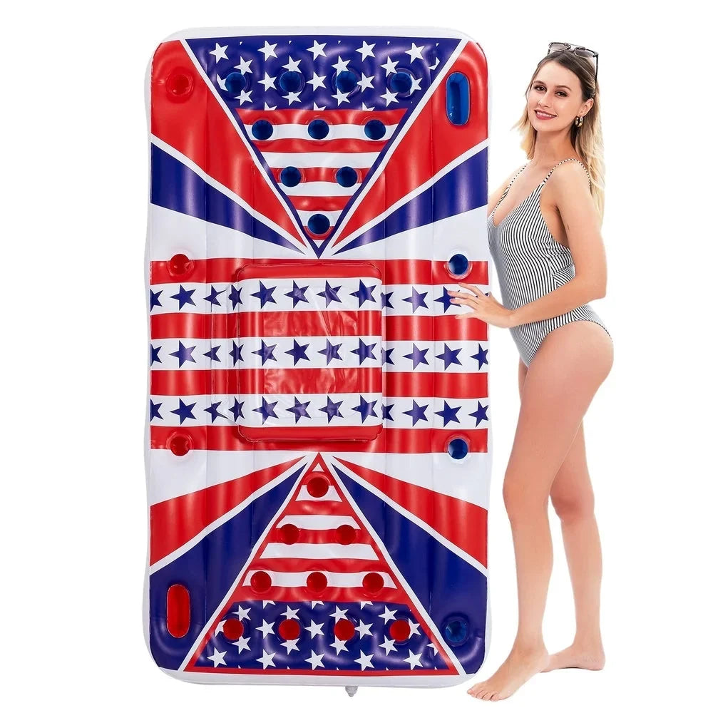 Float Beer Floating Flag American Built-In Cooler Pong with