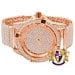18k Rose Custom Band Luxury Simulated Iced Diamond Finish 44mm 10 Watch Row Fully Gold Men's