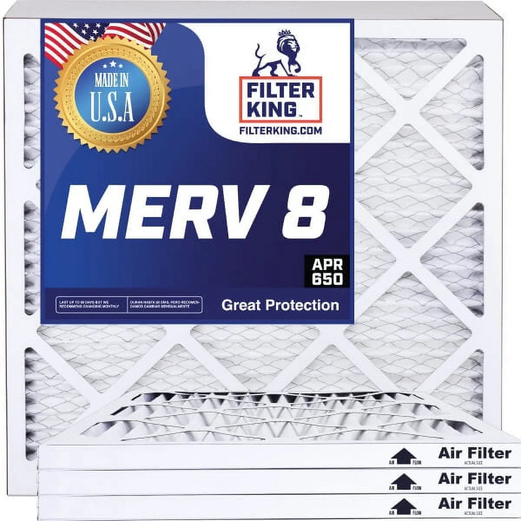 | 8 Actual | Filter Filter 9.5 Filters Furnace | x 4-PACK Pleated .75" 28.5 A/C MADE x USA MERV | IN Air HVAC 9.5x28.5x1a Size: King