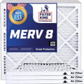 | 8 Actual | Filter Filter 9.5 Filters Furnace | x 4-PACK Pleated .75" 28.5 A/C MADE x USA MERV | IN Air HVAC 9.5x28.5x1a Size: King