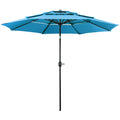 Sky Sturdy 18'' 10ft Outdoor Yaheetech lb Umbrella 8 Patio Stand, with Blue Base Ribs+ 26.5