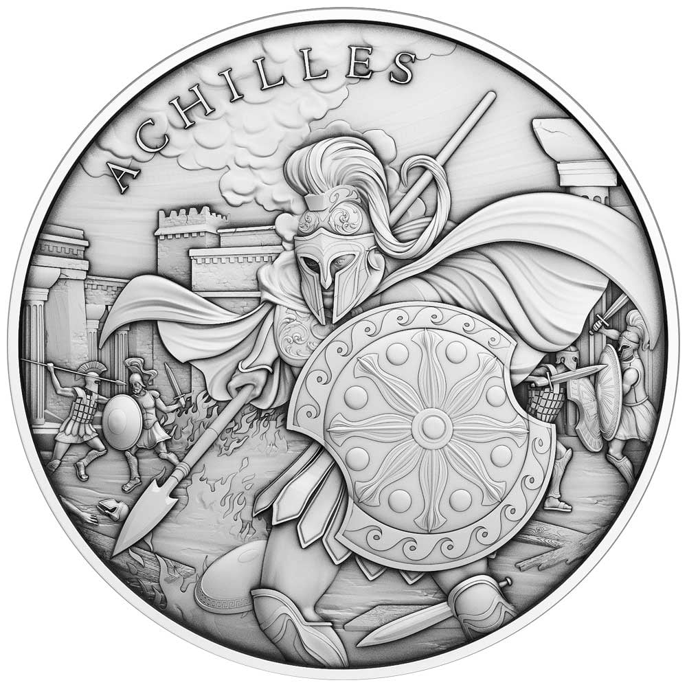 of .999 Silver Troy - Achilles 1 5 Round Fine Design oz Lot
