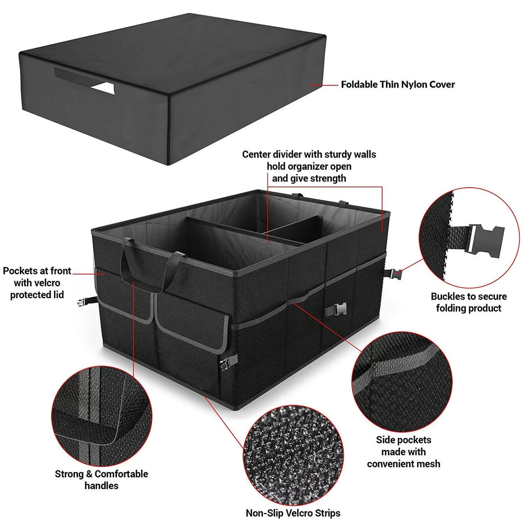 Bin Organizer Folding for Truck Collapse Cargo Bag Nokiwiqis Caddy Storage SUV Car Trunk