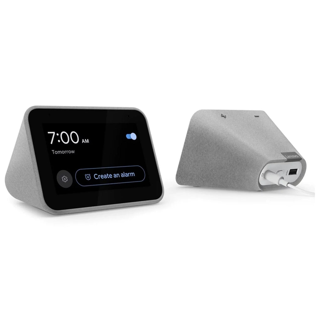 Grey the Google Assistant, (Used) Smart Lenovo Clock with