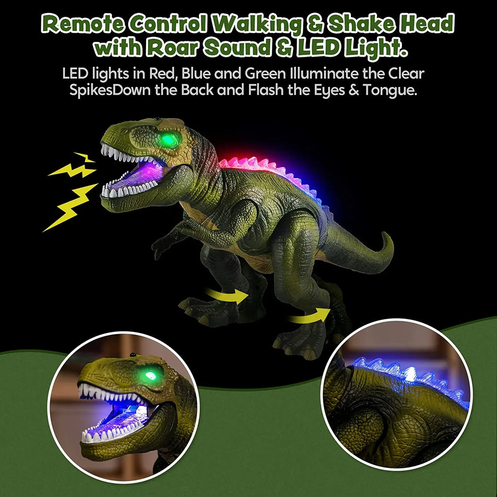 Rex with Boys Boys,Big saur Toy,Electronic Gift dinosaur Roaring saur for dinosaur Toy,Birthday Kids Girls,Green Dancing Toy Kids Robot and Light T Walking Steam Toy dinosaur Sound, for and JOYIN
