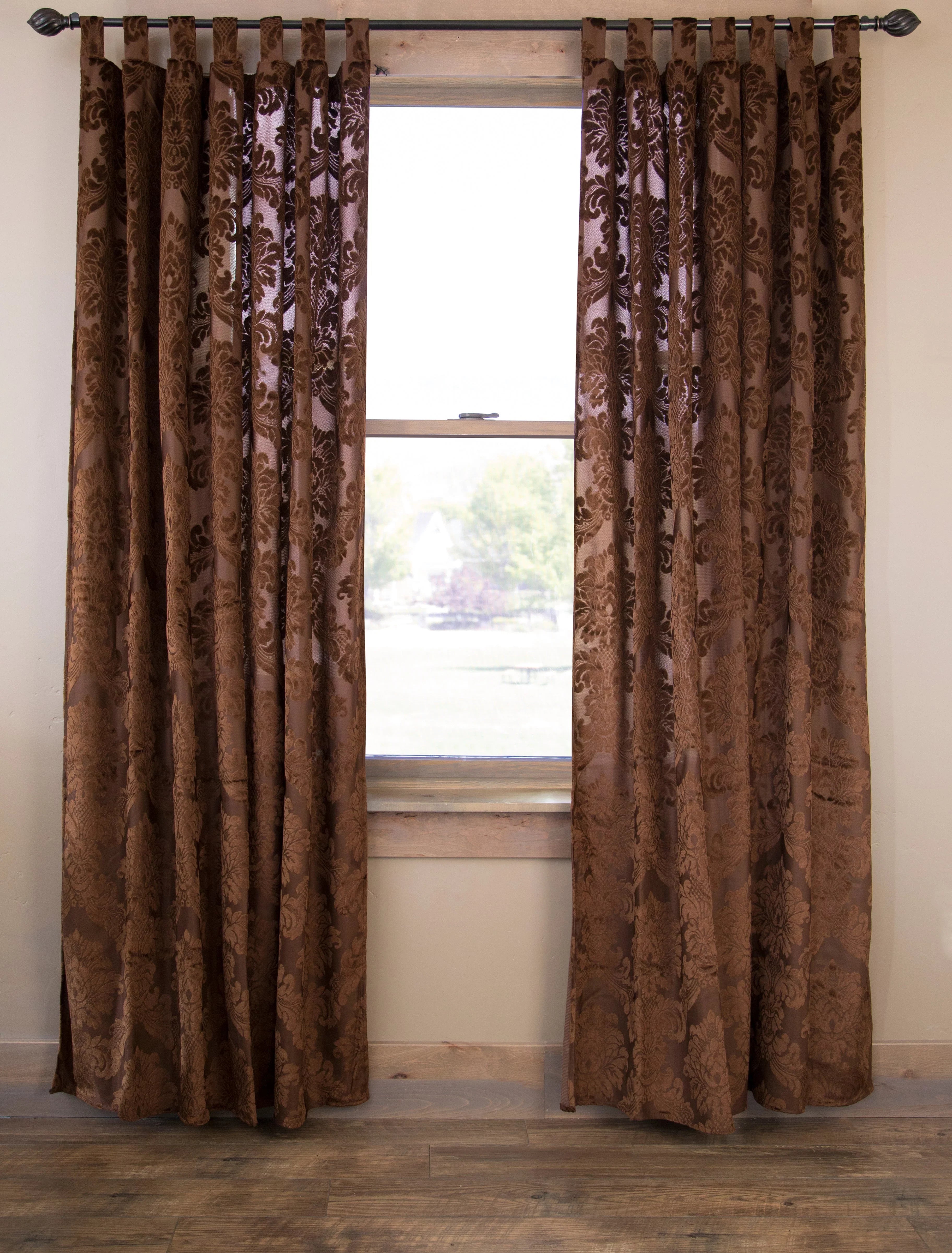 Curtain Brown Gold Carstens Rush Panels (Set 2) of Sheer