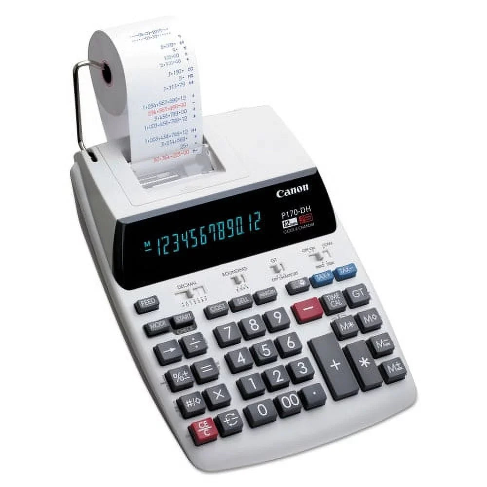 Calculator, Lines/Sec Print, Canon 2.3 Printing P170-DH-3 Black/Red