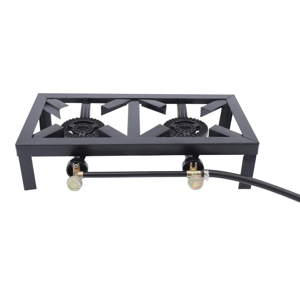 Propane Hose Burners Camping Stove Portable 8KW/27295BTU Hiking Gas BBQ 2 Cooker Outdoor W/