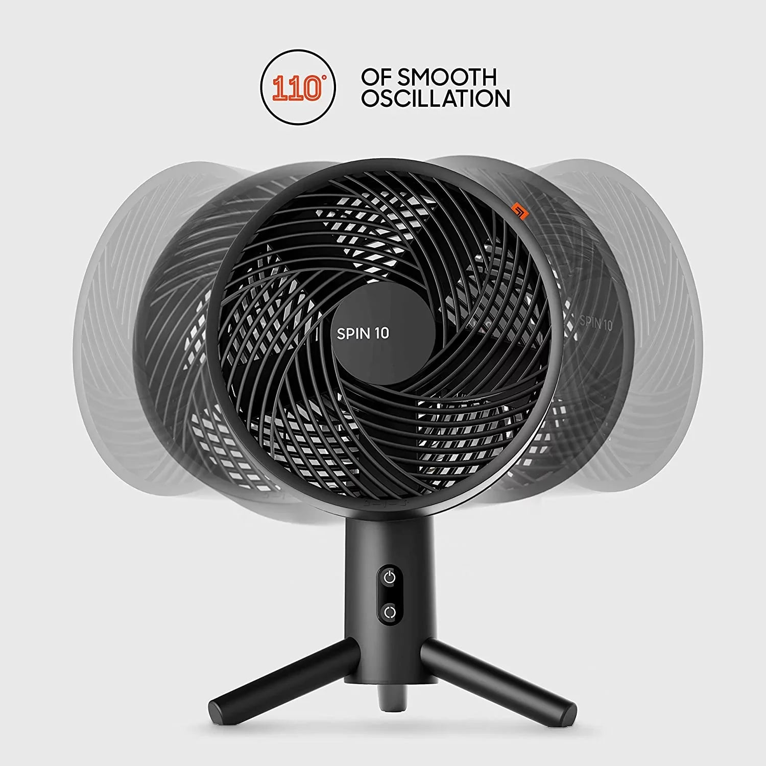 SPIN Sharper Desktop Image Fan, Oscillating 15.5", Black 10