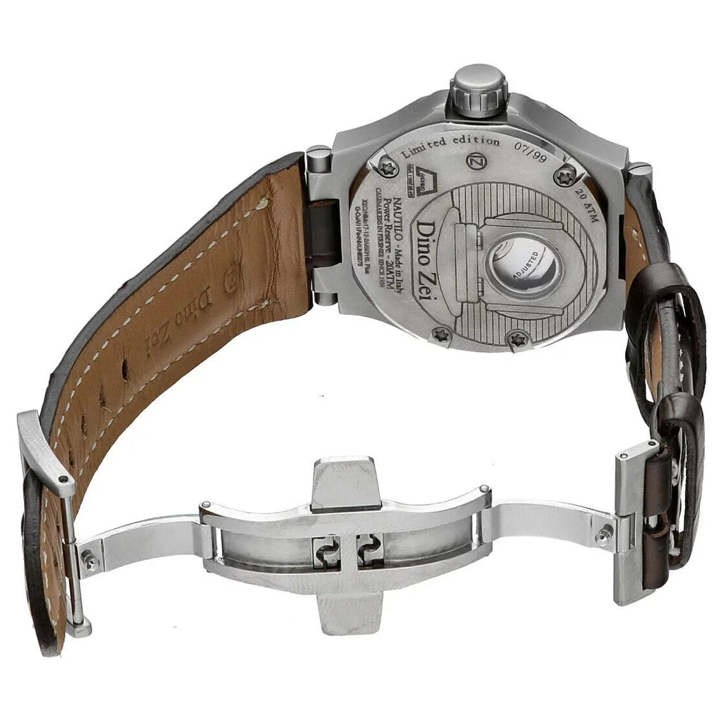Automatic 11007 Zei Nautilo Dino Leather Steel Limited Men's Edition Watch